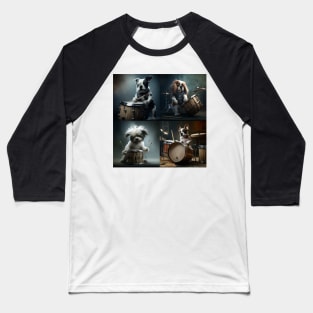 Drummer Dog Baseball T-Shirt